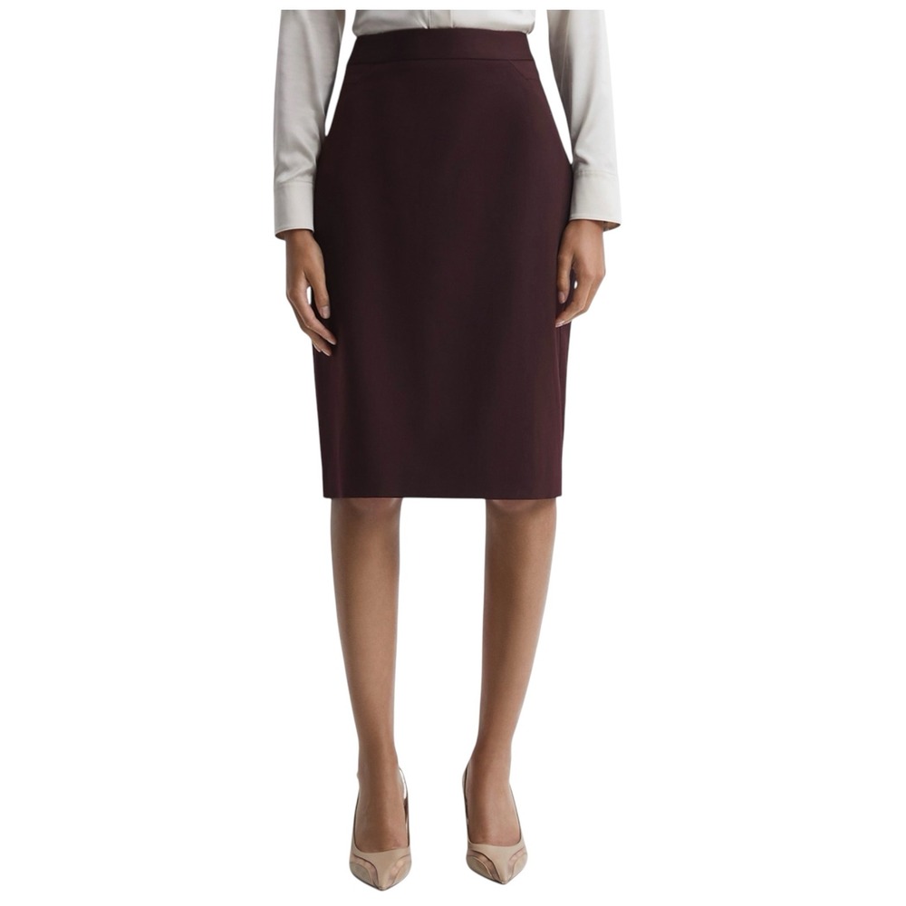 NEW REISS Jade Tailored Skirt Berry Size US 6 NWT